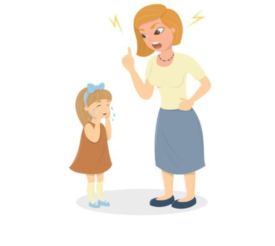 Мама кричит на ребенка